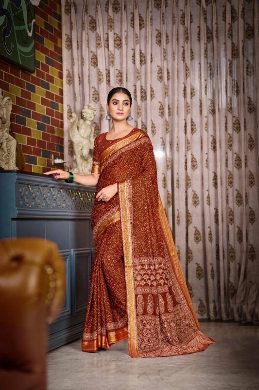 Lakhani cotton printed Indian saree manufacturers