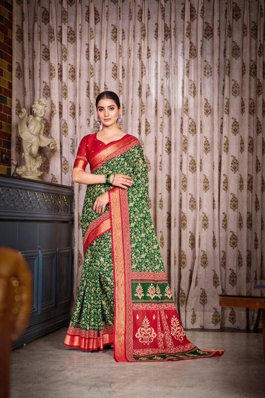 Lakhani cotton printed Indian saree manufacturers