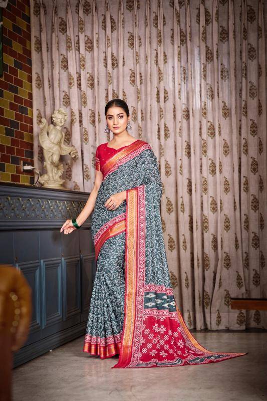 Lakhani cotton printed Indian saree manufacturers