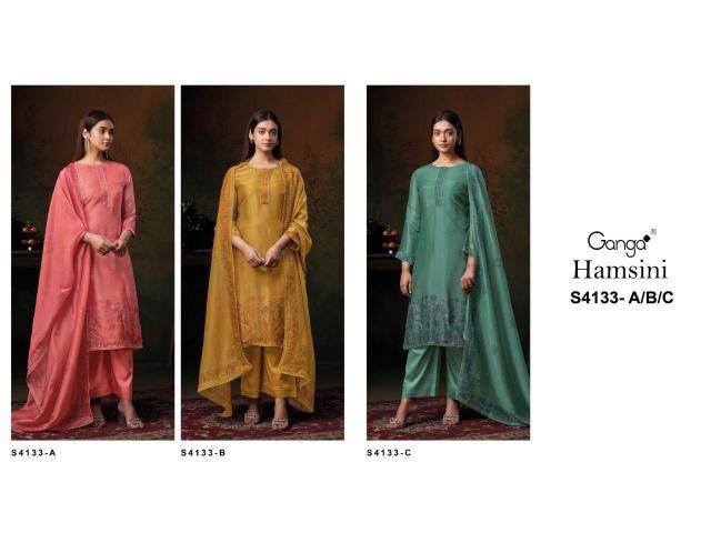 Ganga hamsini 4133 Dress materials online