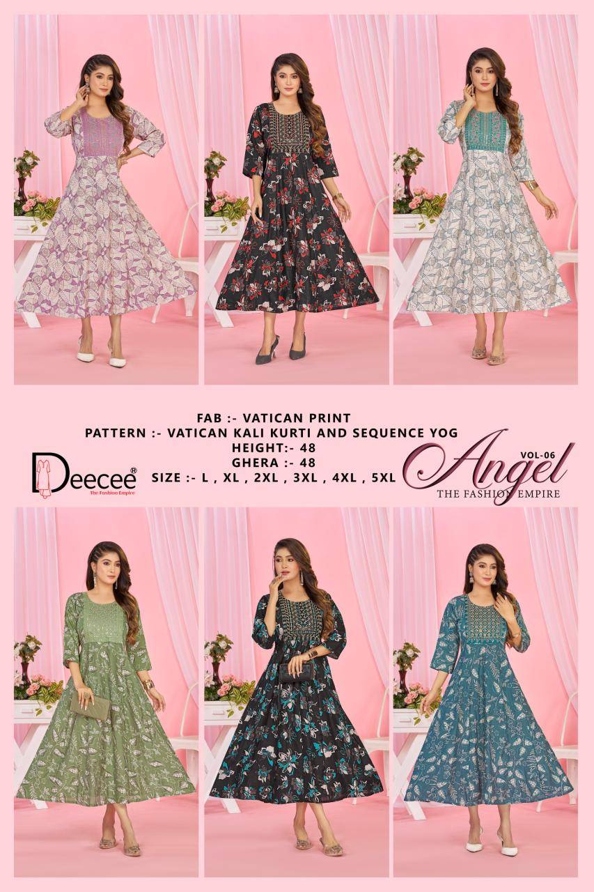 Deecee angel 6 Designer kurtis wholesale