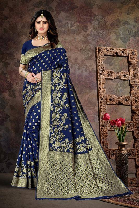 Triveni FF-102 banararsi silk Wholesale saree manufacturers in India
