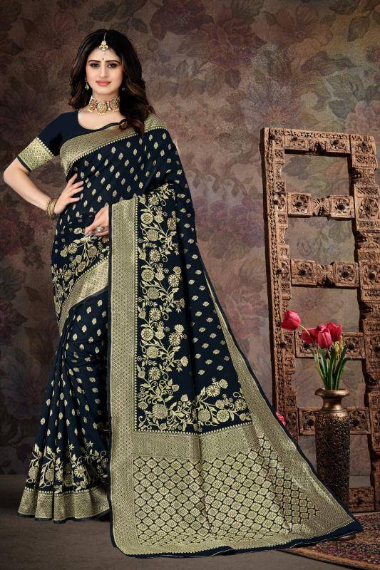 Triveni FF-102 banararsi silk Wholesale saree manufacturers in India
