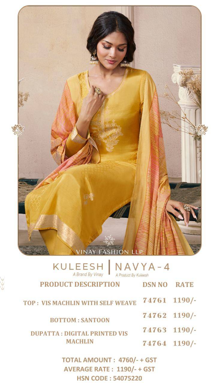 Vinay kuleesh navya 4  Wholesale dress materials online