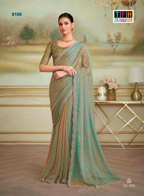 TFH salsa style 5 Indian saree wholesaler