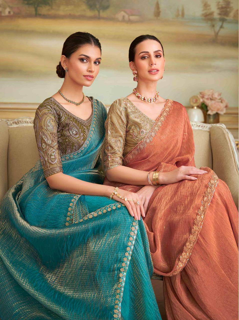 TFH salsa style 5 Indian saree wholesaler