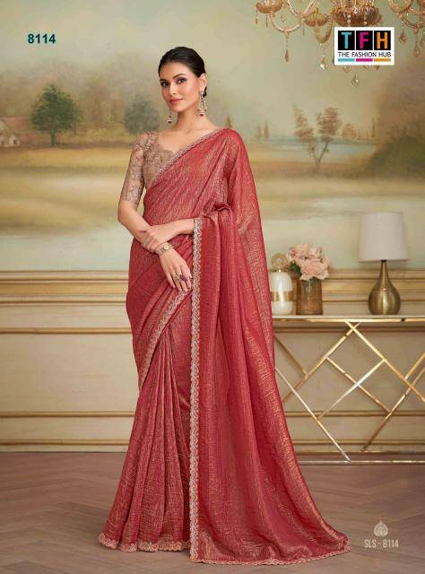 TFH salsa style 5 Indian saree wholesaler