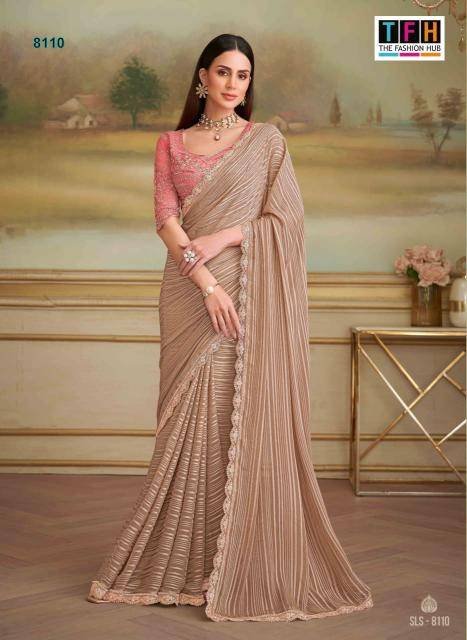TFH salsa style 5 Indian saree wholesaler