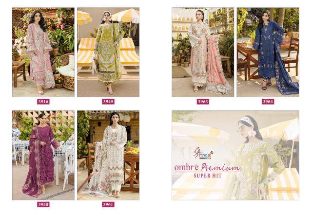 Shree fabs ombre premium super hit Pakistani suits manufacturers in India