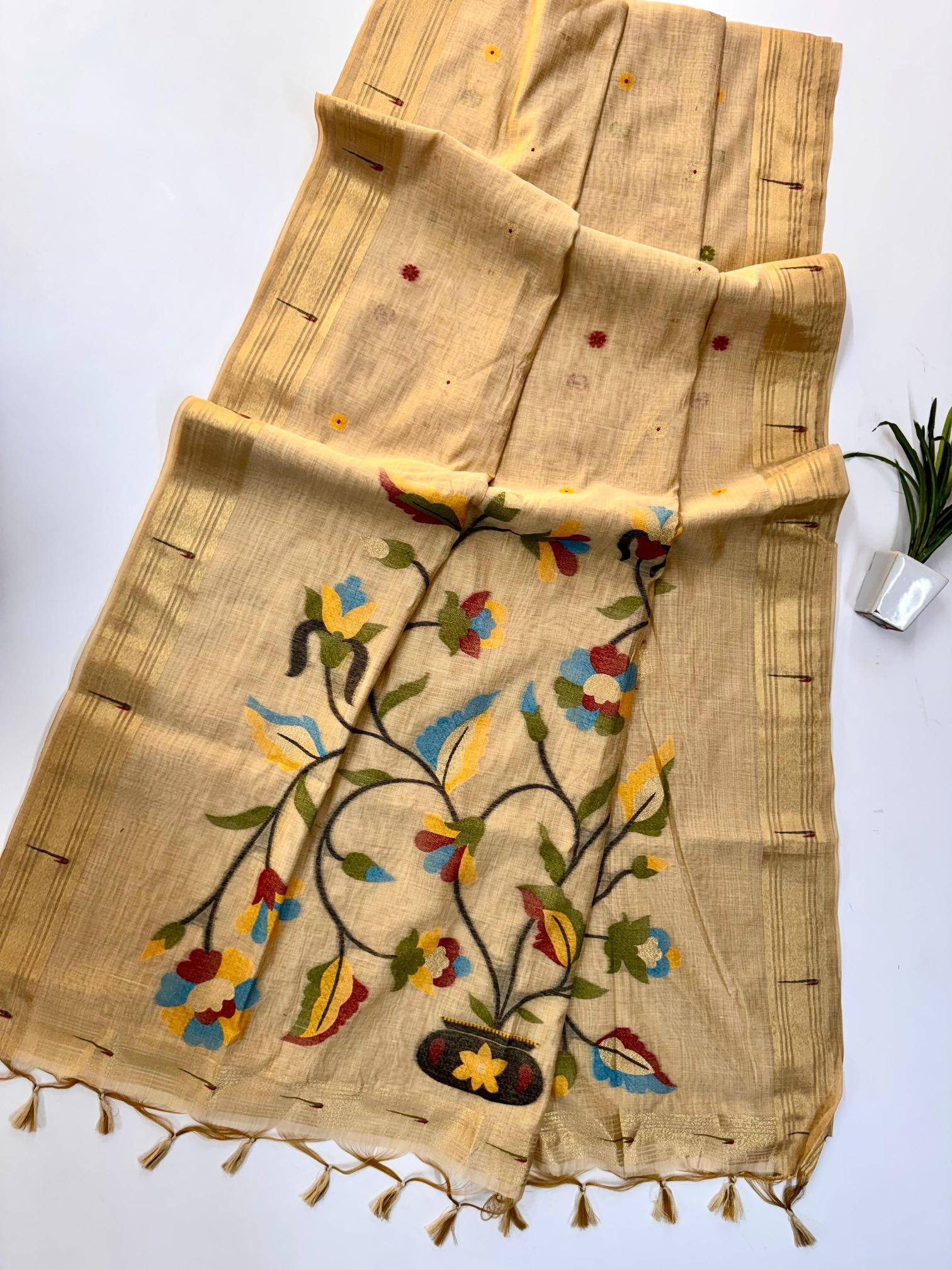 Akshara muga cotton Indian Saree wholesalers