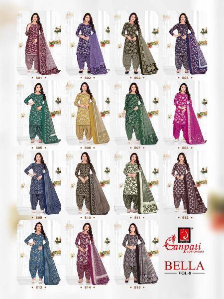 Ganpati bella patiyala vol-8 Designer dress materials wholesale