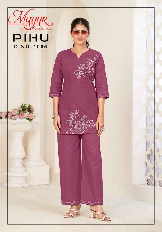 Mayur pihu vol-1 coord set Kurti catalogue in Delhi