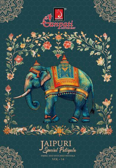 Ganpati jaipuri special patiyala vol-14 Wholesale dress material online shopping in kolkata