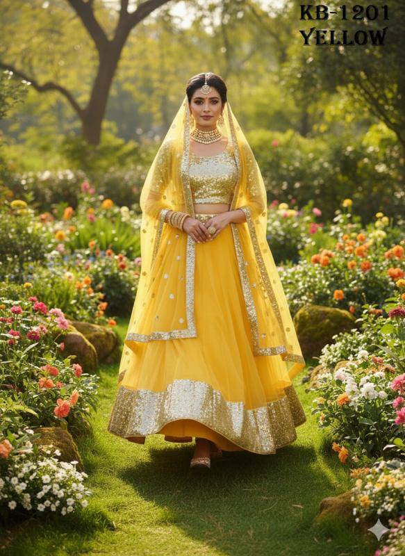 1201 Beautiful Pure Butterfly Net Wholesale Lehenga Choli Manufacturers