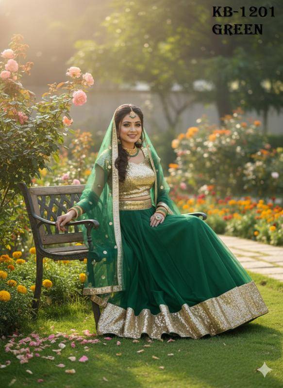 1201 Beautiful Pure Butterfly Net Wholesale Lehenga Choli Manufacturers