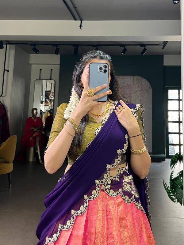 Taraa L 2009 Kanchipuram Silk Embroidered Lehenga Choli Wholesalers