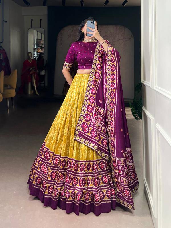 Taraa L 1246 Tussar Silk Cheap Lehenga Choli Wholesale