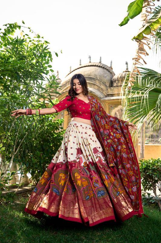 Taraa L 1219 Tussar Silk Georgette Lehenga Choli Wholesalers