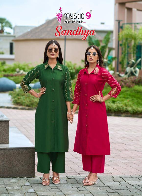 Mystic9 sandhya vol 1 coord set Wholesale Kurti Supplier in Delhi