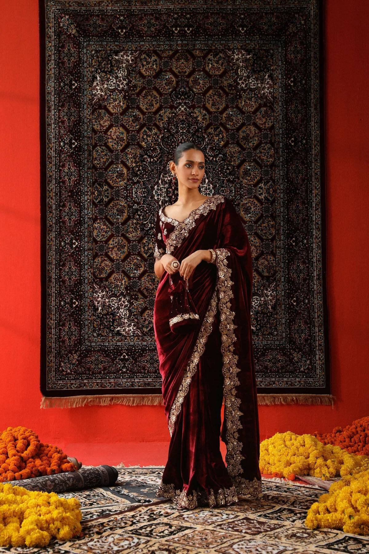 Bt 3143 Velvet Best saree dealers in Ahmedabad