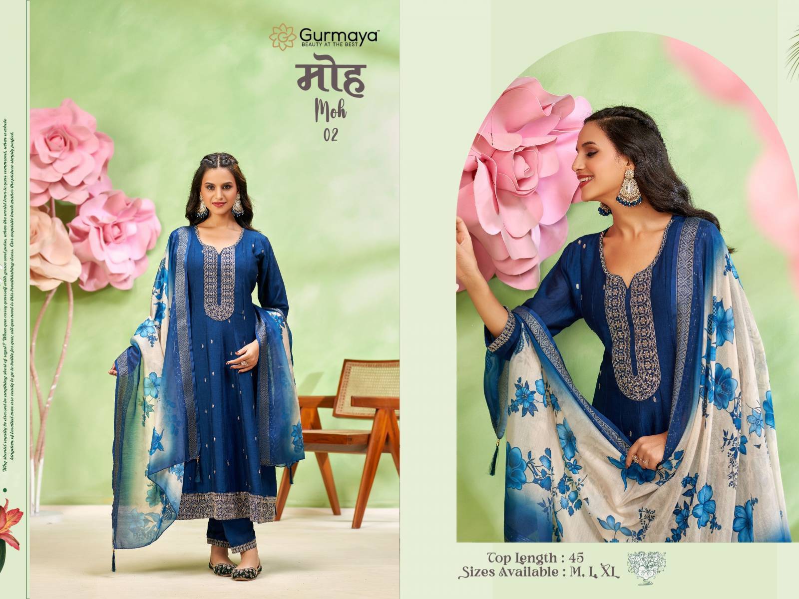 Gurmaya Moh 1 And 2 Kurti exporters in Surat