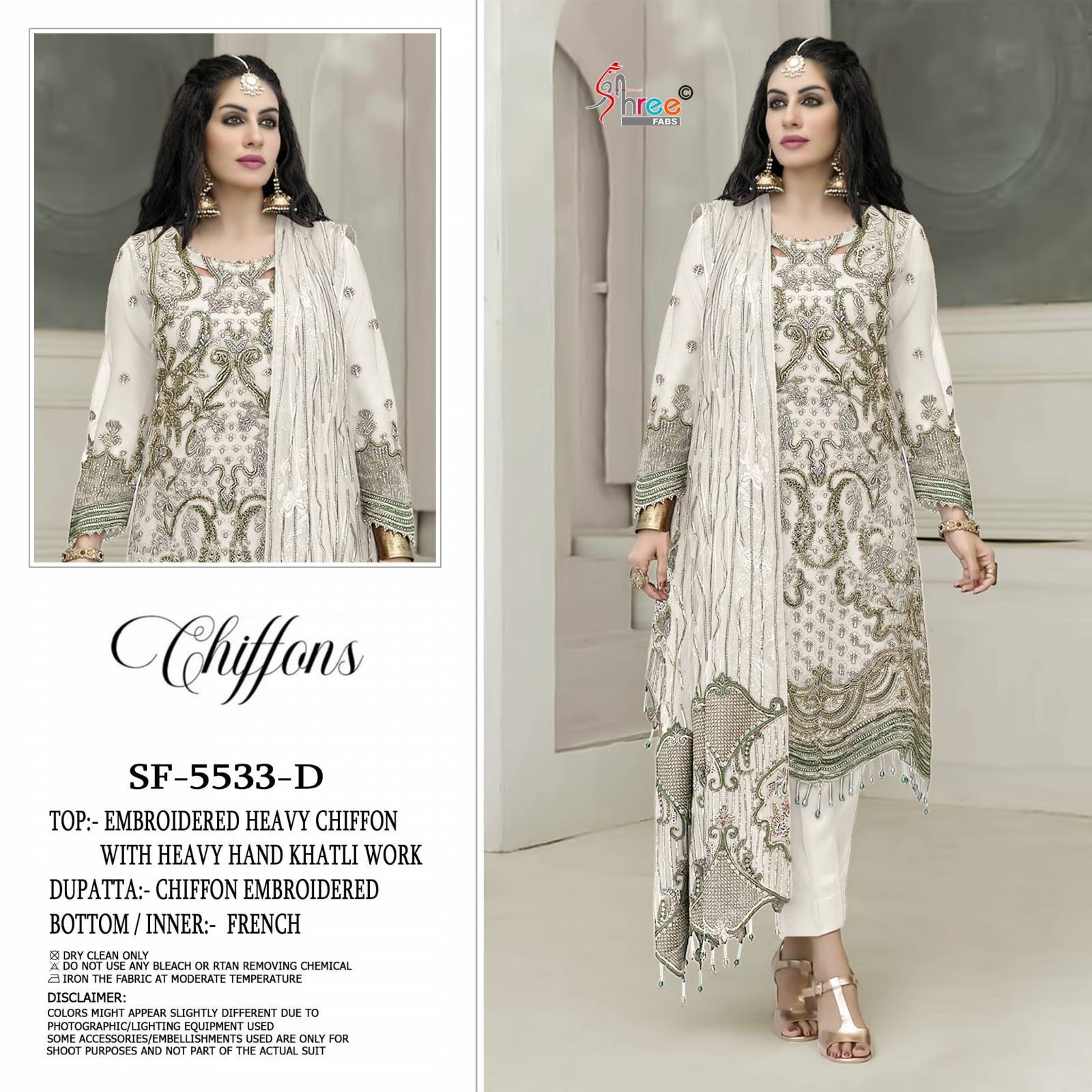 Shree Sf 5533 Chiffon Wholesale Pakistani suits in Delhi