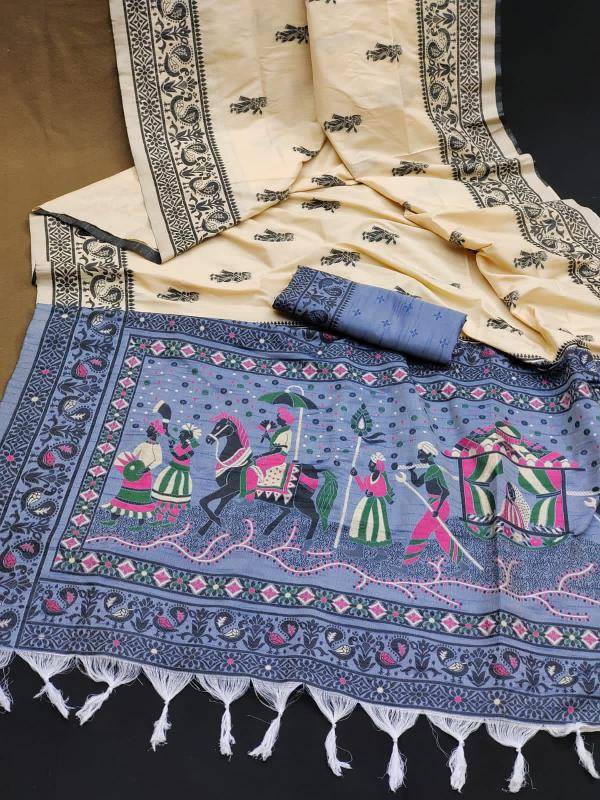 Akshara contrast woven pallu Saree manufacturers in India