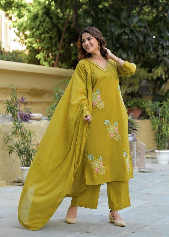 Janni 3pcs v neck Kurti catalog supplier