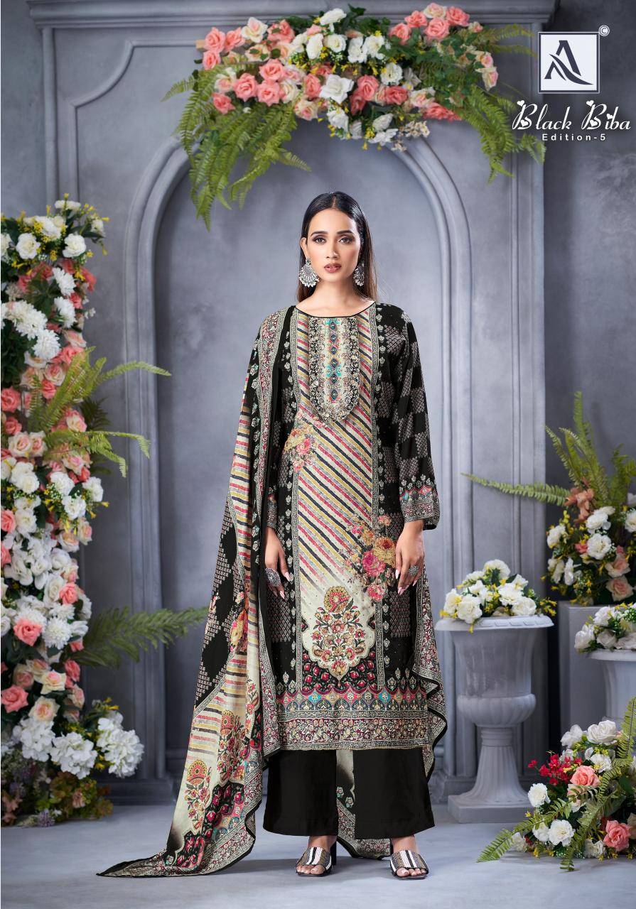 Alok suit black biba 5 Bulk dress materials online