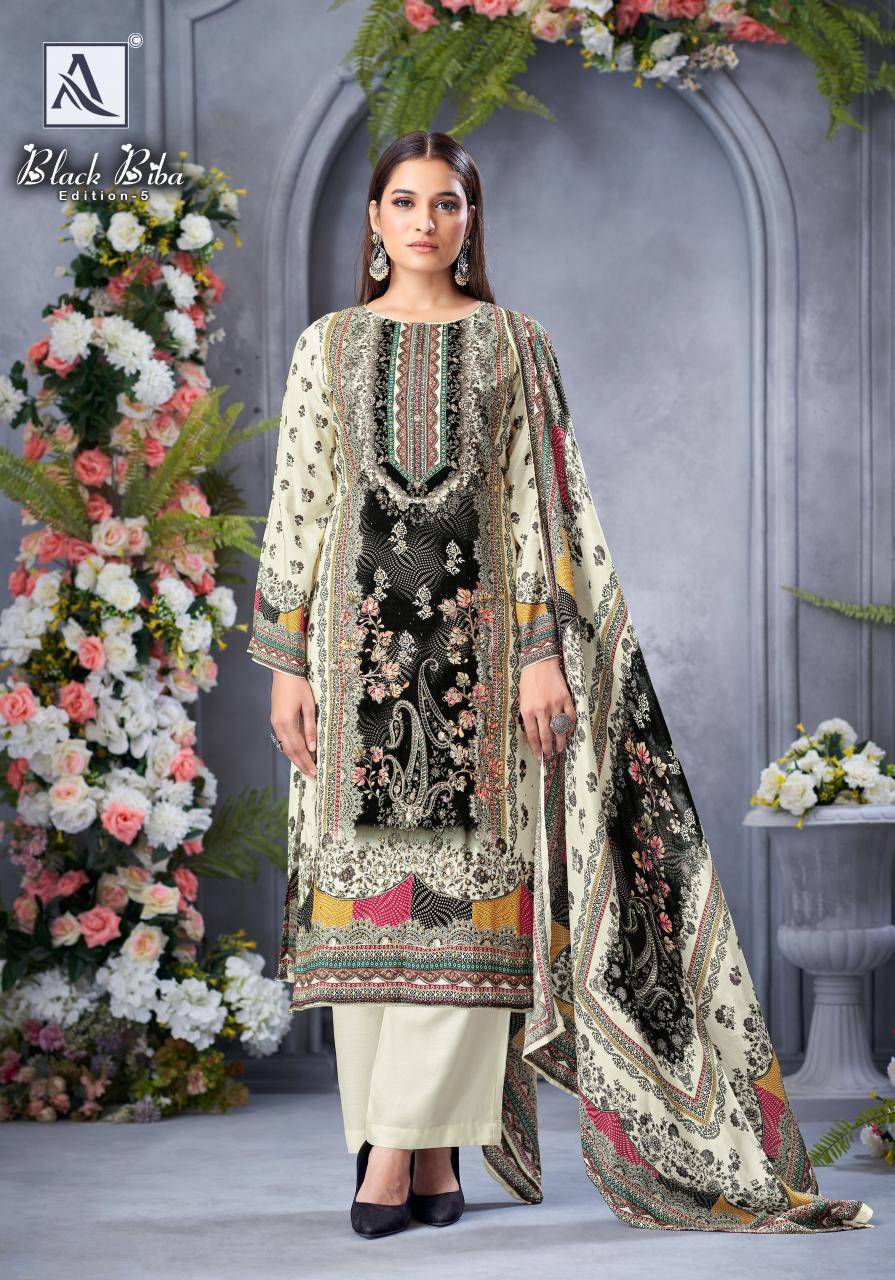 Alok suit black biba 5 Bulk dress materials online