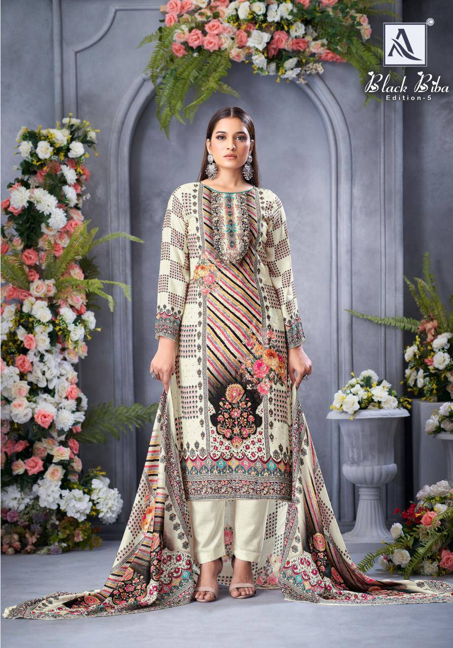 Alok suit black biba 5 Bulk dress materials online
