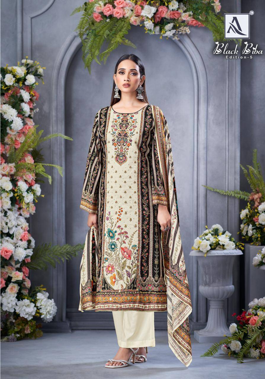 Alok suit black biba 5 Bulk dress materials online