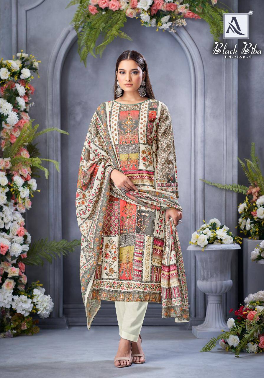 Alok suit black biba 5 Bulk dress materials online