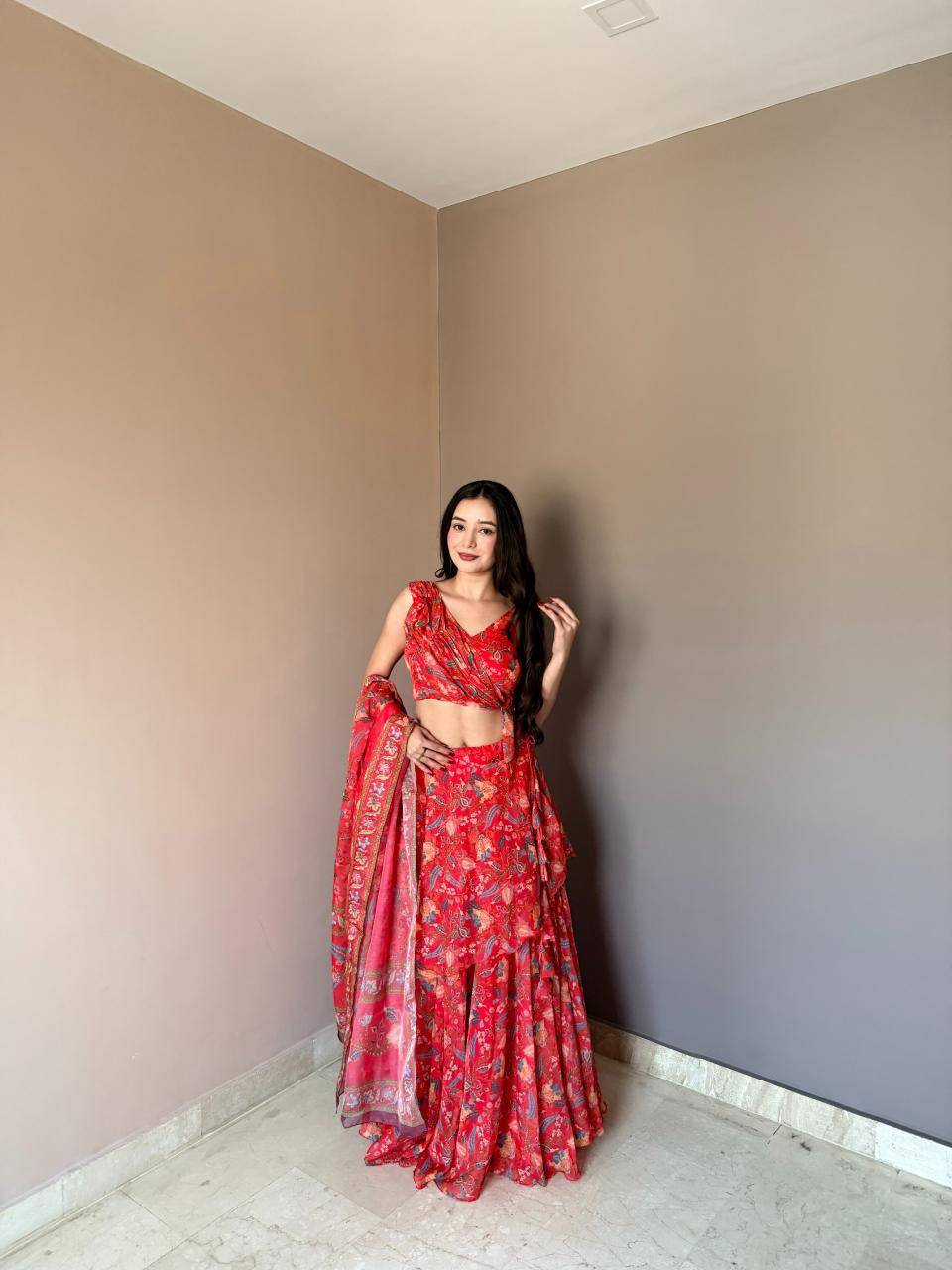 KR 112 floral printed Bulk lehengha choli suppliers