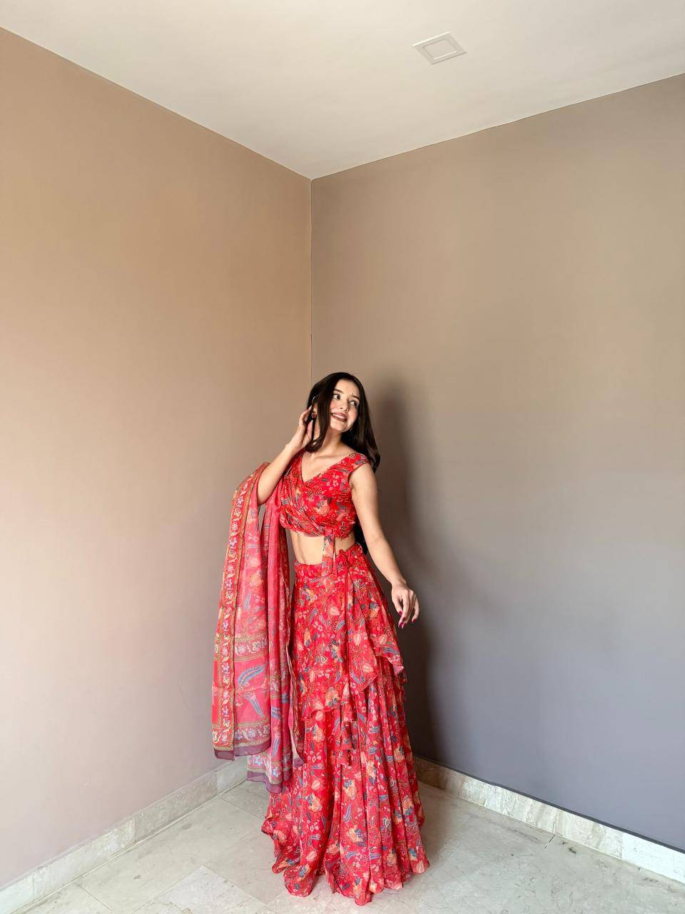 KR 112 floral printed Bulk lehengha choli suppliers