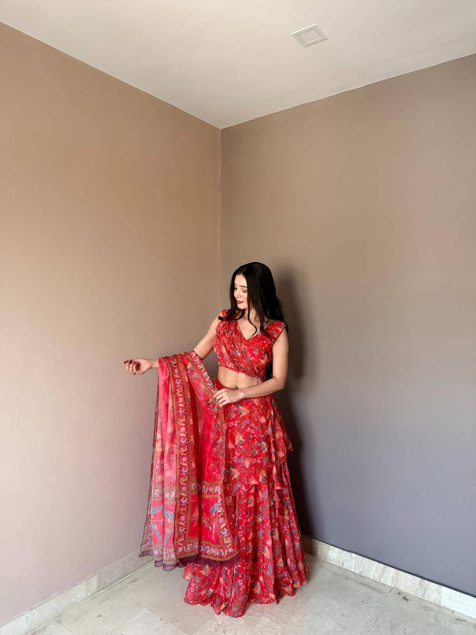 KR 112 floral printed Bulk lehengha choli suppliers