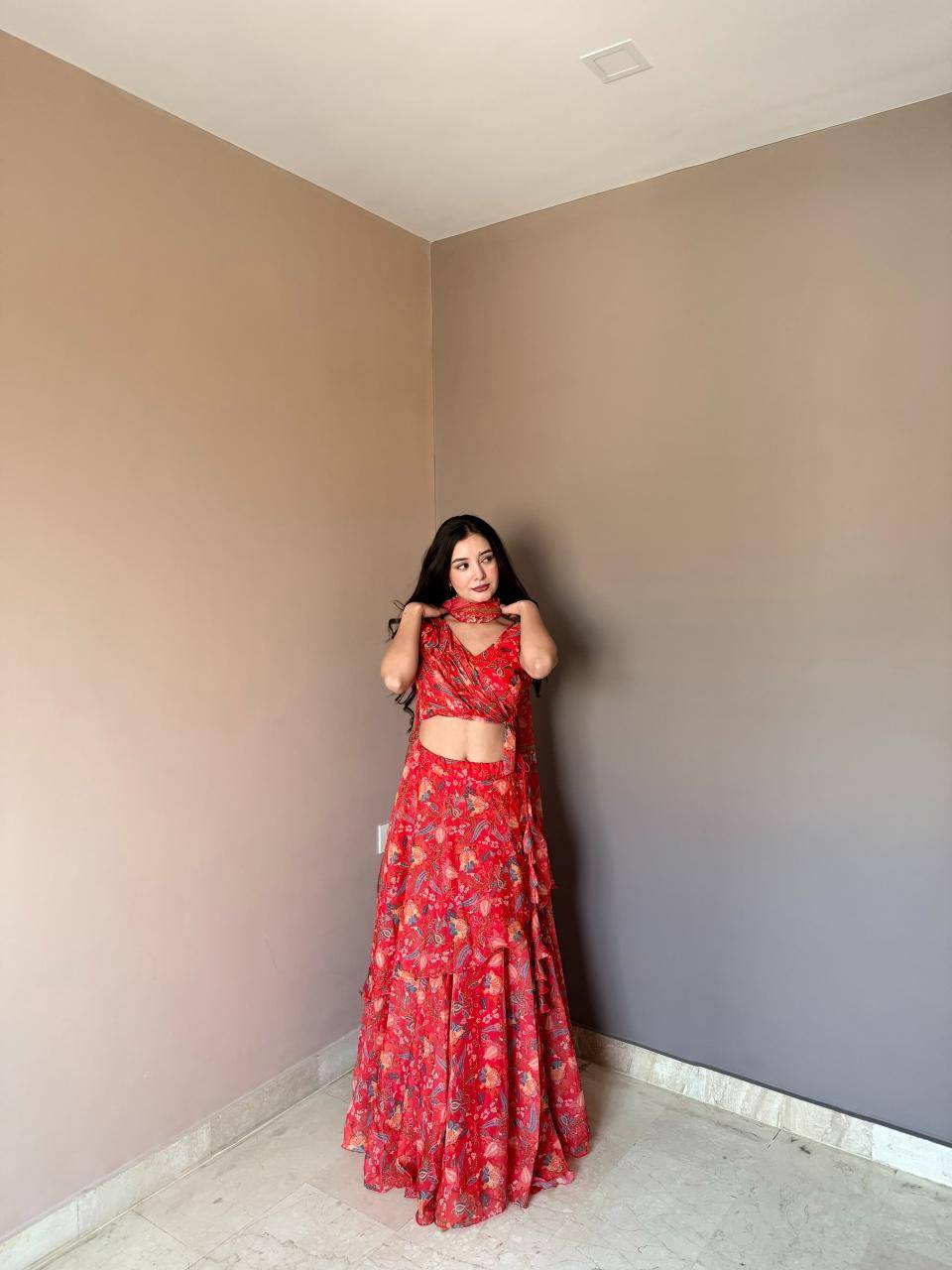 KR 112 floral printed Bulk lehengha choli suppliers