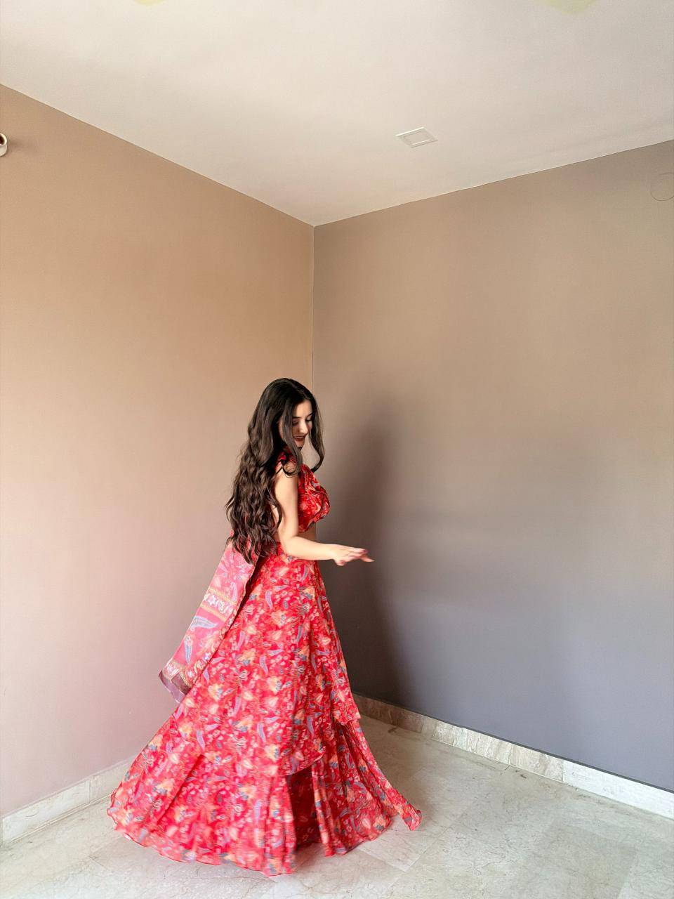 KR 112 floral printed Bulk lehengha choli suppliers