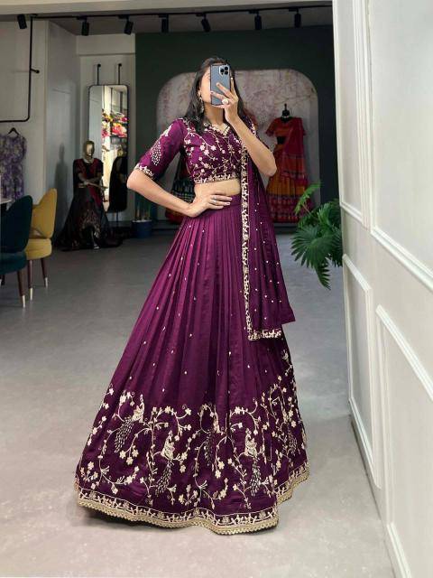 Piyuji Vichitra Silk Party wear lehenga choli wholesale