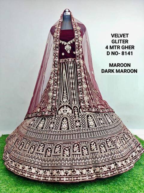 Velvet Gliter 8138 And 41  Lehenga choli wholesale online