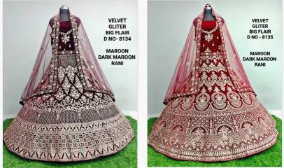 Velvet Gliter 8134 And 35 Reseller of lehenga choli