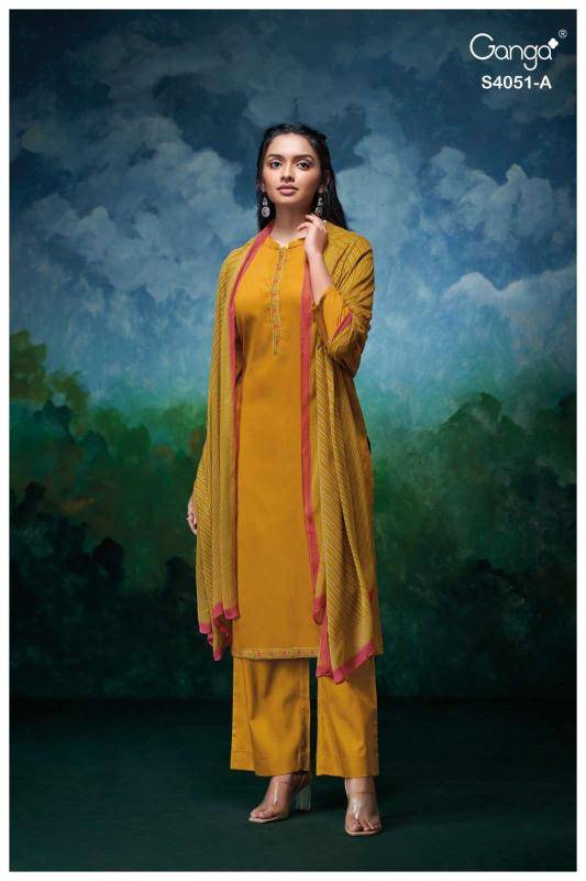 Ganga eshal 4051 Designer dress materials in Delhi