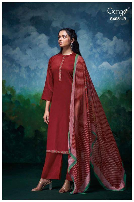 Ganga eshal 4051 Designer dress materials in Delhi