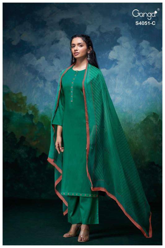 Ganga eshal 4051 Designer dress materials in Delhi