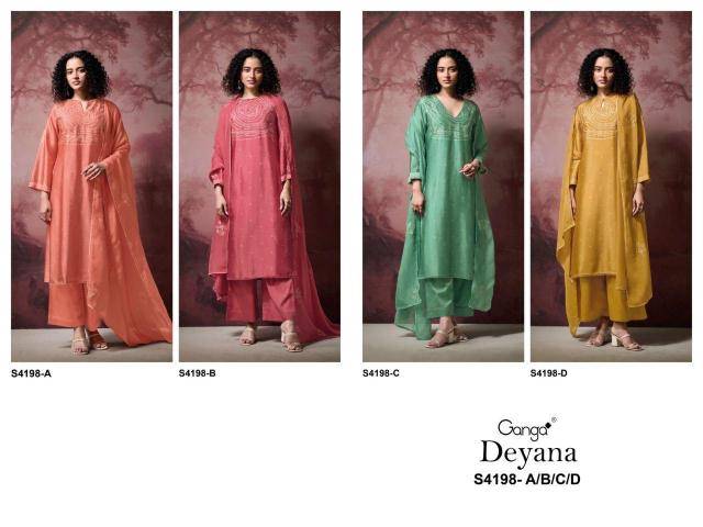 Ganga deyana 4198 Unstitched dress materials in Delhi