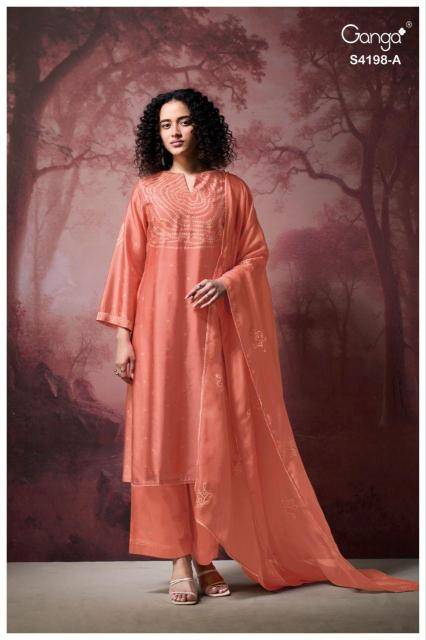 Ganga deyana 4198 Unstitched dress materials in Delhi