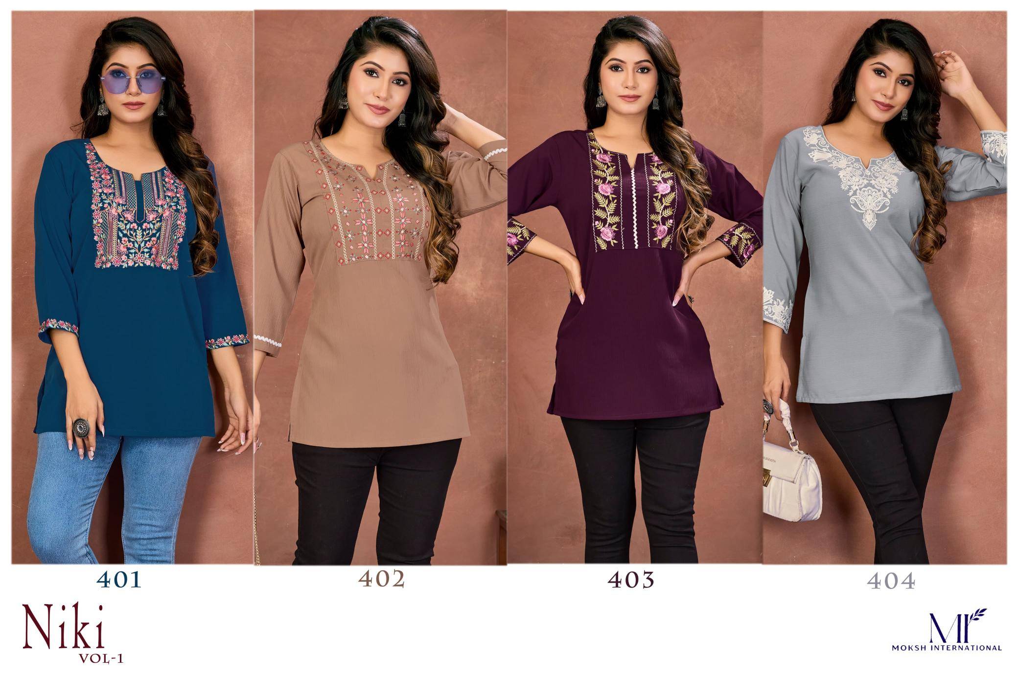 Moksh international niki vol 1 Kurti market in Delhi