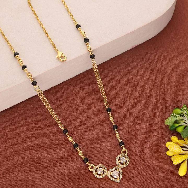 Micro gold polish manglsutra 2027 Artificial jewellery supplier