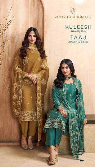 Vinay kuleesh taaj Unstitched dress materials wholesale