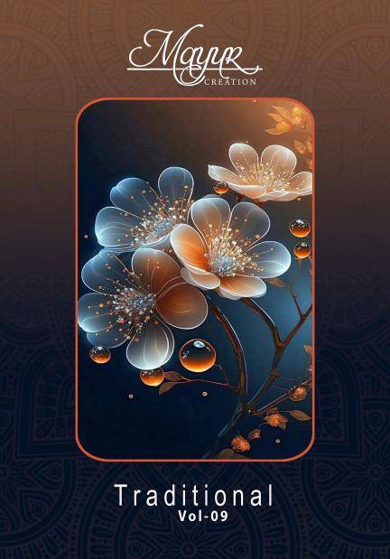 Mayur traditional vol-9 Fancy dress material suppliers